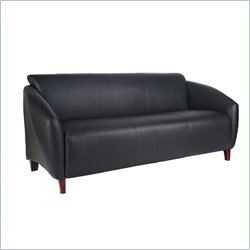 Office Star Furniture - Stream - Black Eco Leather Sofa Best Price