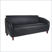 rent to own furniture Office Star Furniture - Stream - Black Eco Leather Sofa