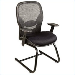 Office Star SPACE Matrex Back Cantilever Base Managers Guest Chair with Mesh Seat in Black