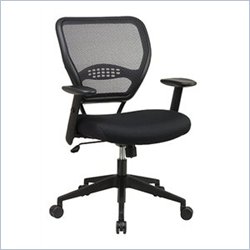 Office Star SPACE Collection Matrex Mesh Metal Chair with Arms