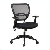 Office Star SPACE Collection Matrex Mesh Metal Chair with Arms