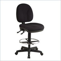 Office Star Deluxe Ergonomic Drafting Chair with 20 Diameter Footring, Seat and Back Tilt... by Office Star