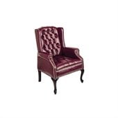Office Star Traditional Queen Ann Style Chair in Oxblood