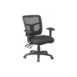 Office Star Pro Grid Back Managers Chair with 2-Way Adjustable Arms and Dual Function