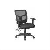 Office Star Pro Grid Back Managers Chair with 2-Way Adjustable Arms and Dual Function