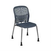 Office Star 801 Blue Visitors Chair w/ PF & Glides (Set of 2)