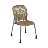 Office Star 801 Latte Visitors Chair w/ PF & Glides (Set of 2)