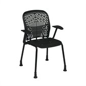 Office Star 801 Raven Visitors Chair w/ BF, Arms & Glides (Set of 2)