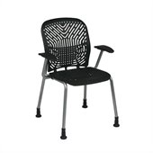 Office Star 801 Raven Visitors Chair w/ PF, Arms & Glides (Set of 2)
