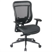 Office Star 818 High Back Chair w/ Mesh Seat & Back in Black/Gunmetal