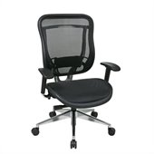 Office Star 818A High Back Chair w/ Seat in Black/Gunmetal