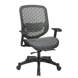 Office Star 829 Charcoal DuraGrid Back w/ Custom Fabric Seat Chair