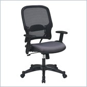 Office Star 15 Air Grid Back Fabric Seat Manager's Chair in Steel