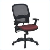 Office Star 15 Air Grid Back Fabric Seat Manager's Chair in Rosewood