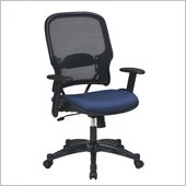 Office Star 15 Air Grid Back Fabric Seat Manager's Chair in Indigo
