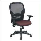 Office Star 23 Air Grid Back Fabric Seat Manager's Chair in Rosewood