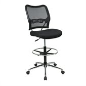 Office Star 13 Air Grid Back Drafting Chair w/ Mesh Seat in Black