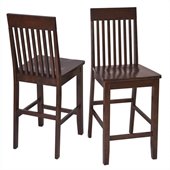 Office Star Westbrook Barstools in Espresso (Set of 2)
