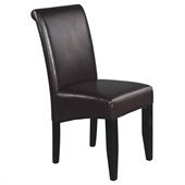 Office Star Metro Parsons Dining Chair in Espresso Bonded Leather