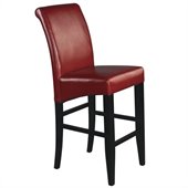 Office Star Metro 30 Parsons Barstool in Crimson Red Bonded Leather