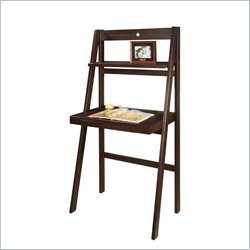 Office Star Folding Desk Computer Desk in Espresso