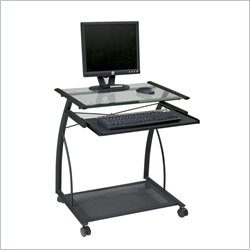 Office Star Orion Computer Cart in Black