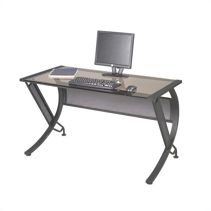 Office Star Products HZN25L Horizon Black Textured Desk