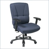 Office Star Big and Tall Deluxe Blue Executive Chair with Mid Tilt