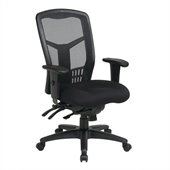 Office Star ProGrid High Back Managers Chair with 5 lever Multi Function Control in Titanium Finish