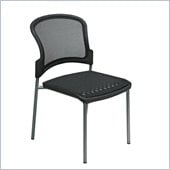 Office Star ProGrid Visitor Chair in Titanium Finish (Set of 2)