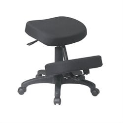 Office Star Ergonomic Knee Chair with Memory Foam in Black