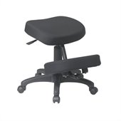 Office Star Ergonomic Knee Chair with Memory Foam in Black