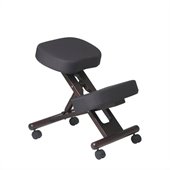 Office Star Ergonomic Wood Knee Chair with Memory Foam in  Espresso