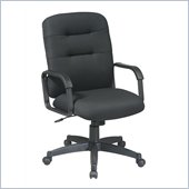 Office Star Executive Mid Back Managers Chair with Black Fabric