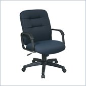 Office Star Executive Mid Back Managers Chair with Navy Fabric