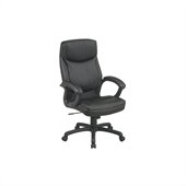 Office Star Executive High Back Black Eco Leather Chair
