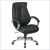 Office Star Executive High Back Black Eco Leather Chair
