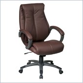 Office Star Executive High Back Wine Eco Leather Chair