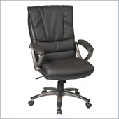 Office Star Executive High Back Espresso Eco Leather Chair