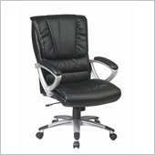Office Star Executive High Back Black Eco Leather Chair