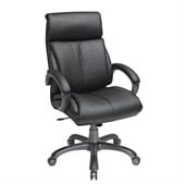 Office Star Executive Black Eco Leather Chair with Tilt Control