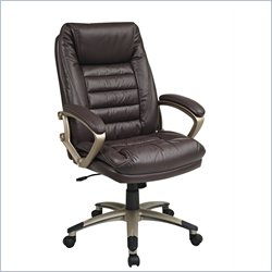 Office Star Wine Eco Leather Chair with Locking Tilt Control