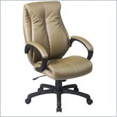 Office Star Deluxe High Back Executive Coated Tan Leather Chair