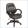 ADD TO YOUR SET: Office Star Deluxe Chocolate Faux Leather Managers Chair