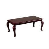 Office Star Queen Ann Traditional Coffee Table in Mahogany Finish 