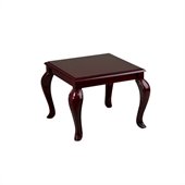 Office Star Queen Ann Traditional End Table in Mahogany Finish 