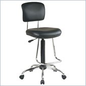 Office Star Chrome Finish Economical Chair with Teardrop Footrest
