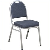 Office Star Armless Stacking Chair in Blue (Set of 2)