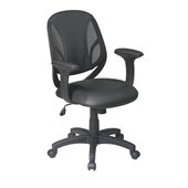 Office Star Screen Back Mesh Seat Managers Chair with Padded Arms
