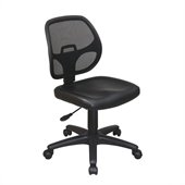 Office Star Mesh Screen Back Task Chair with Vinyl Seat